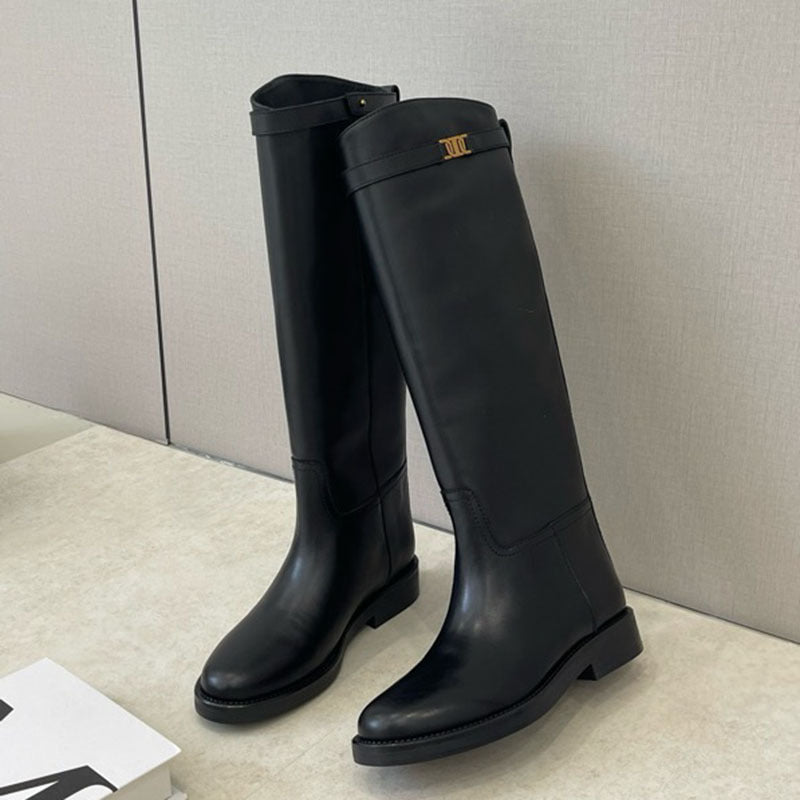 SEAME - Bianca High Leather Boots Black 35