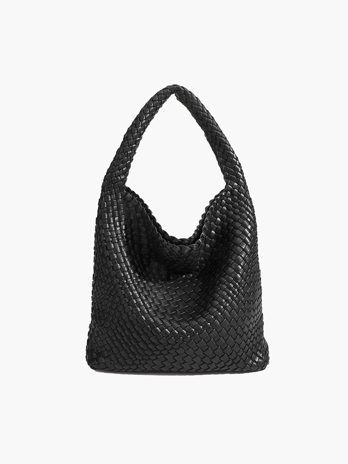 Seame - Cara Woven Shopper Bag Medium Black Medium