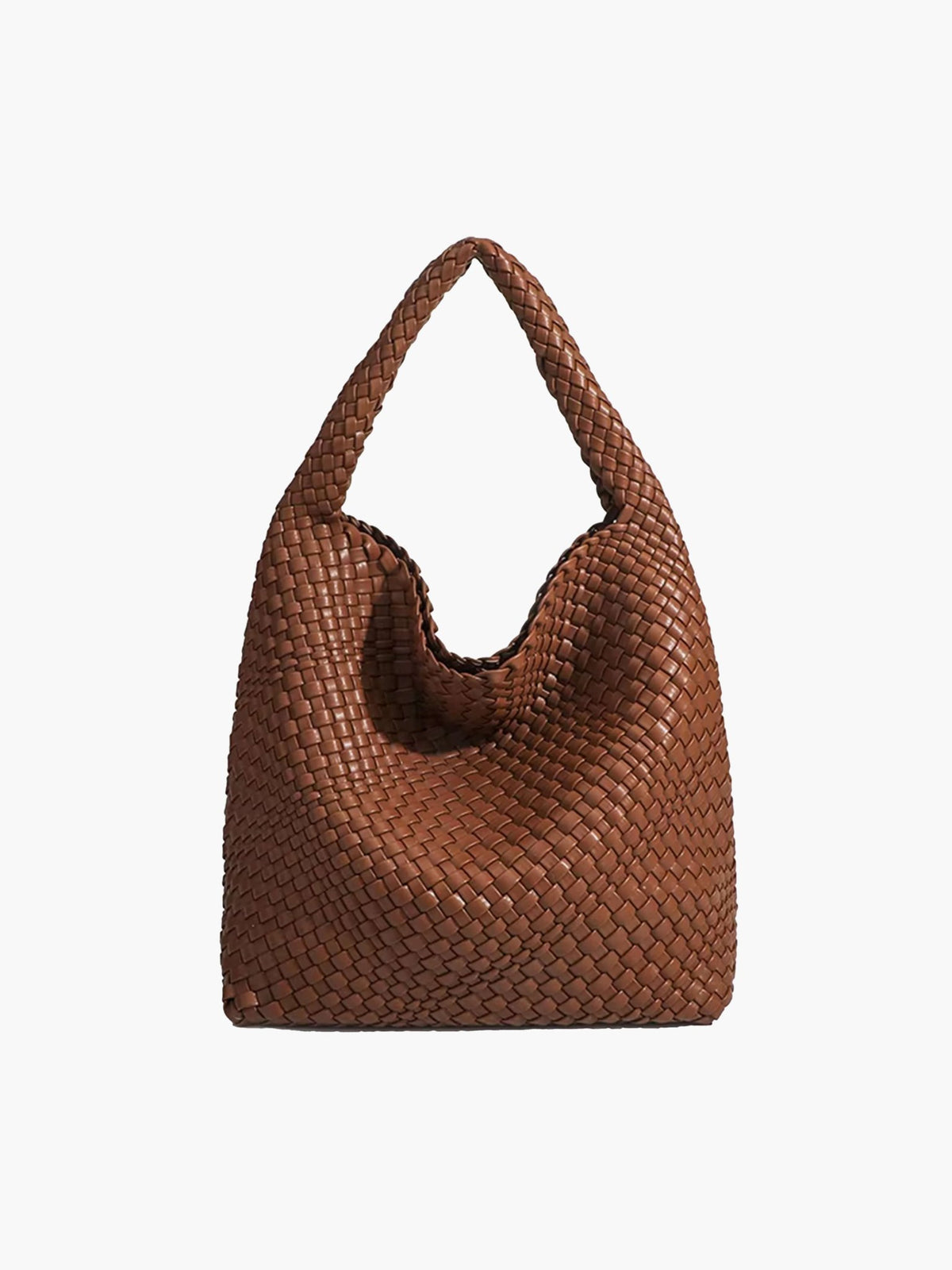 Seame - Cara Woven Shopper Bag Medium Brown Medium