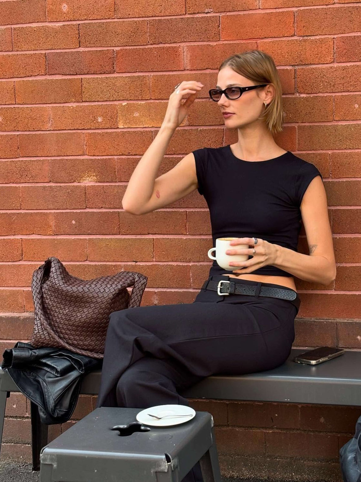 Seame - Cara Woven Shopper Bag XL Burgundy XL