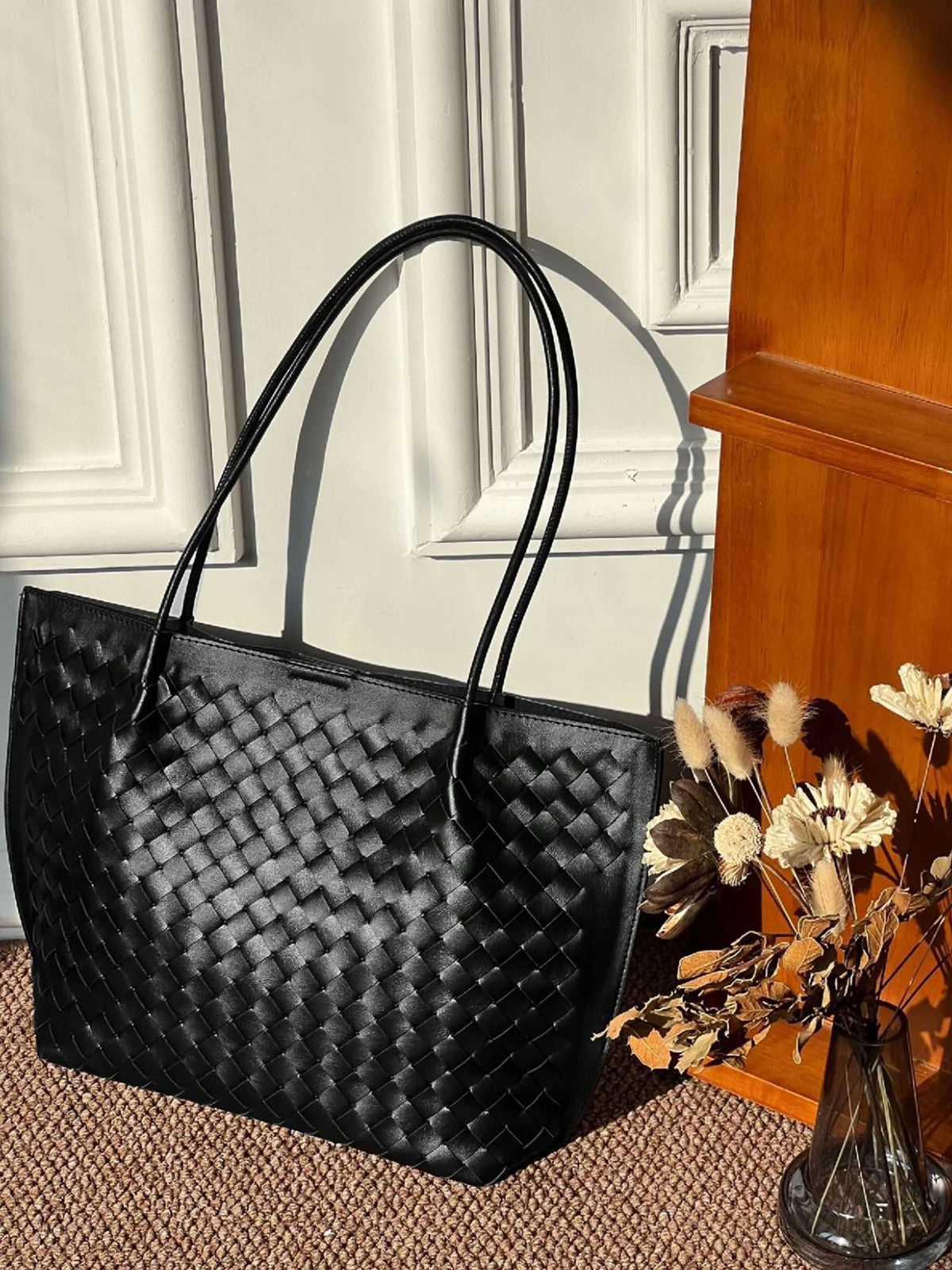 Seame - Diana Woven Tote Bag Black Regular
