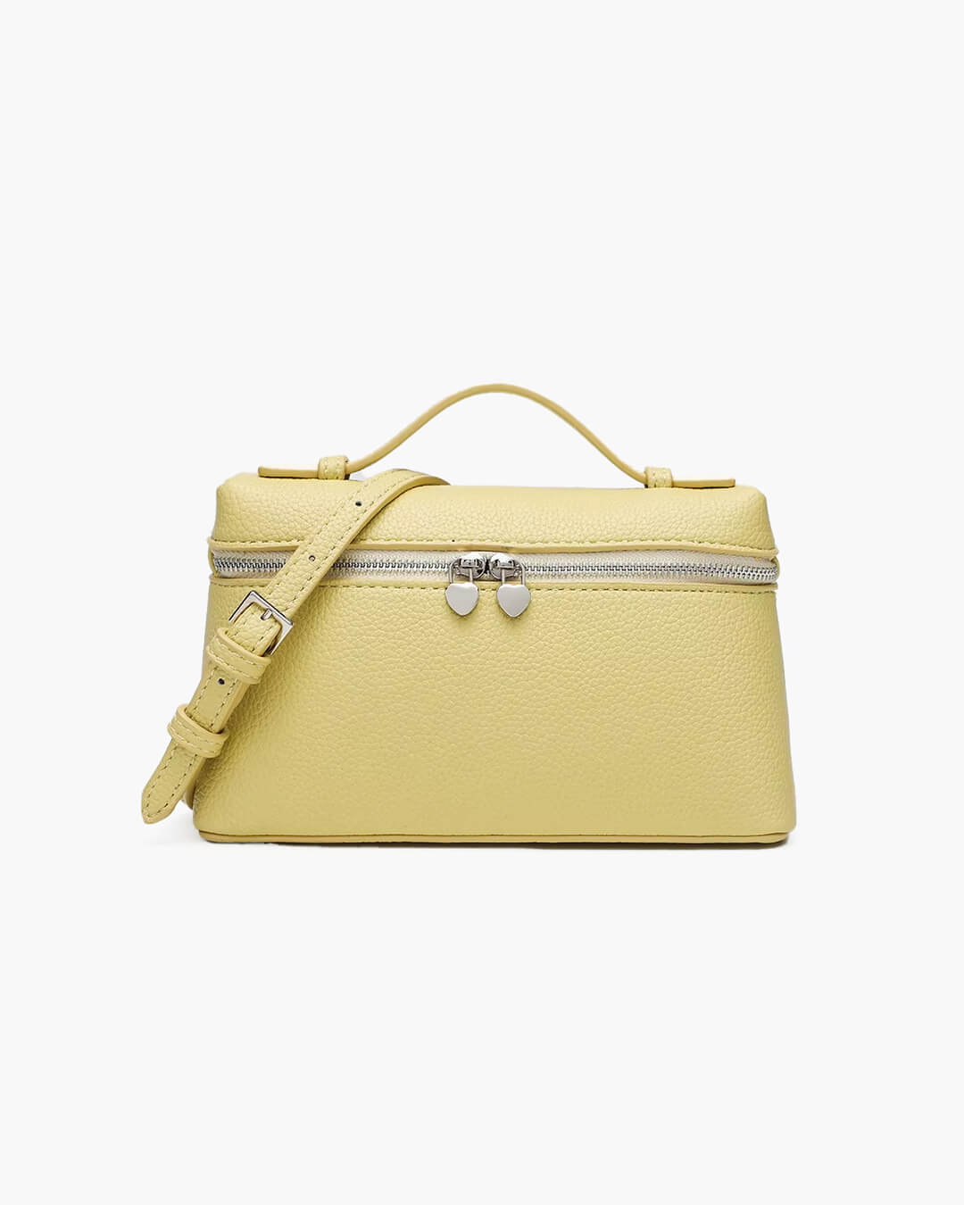 SEAME - Felicia Smooth Leather Vanity Bag Yellow Regular