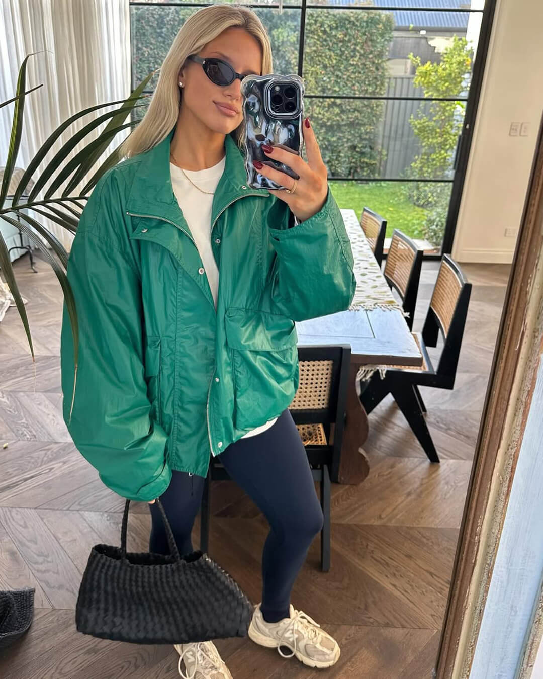 SEAME - Madeleine Vegan Leather Woven Bag Medium Black Regular