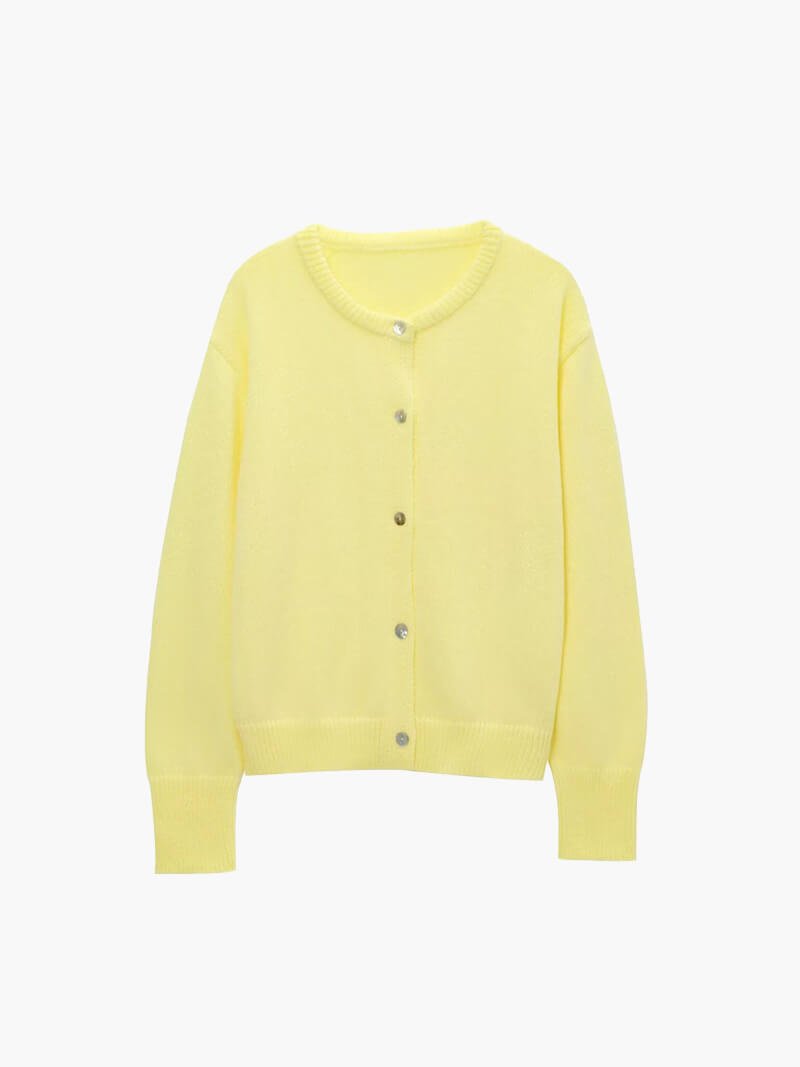 Seame - Marlowe Knitted Cardigan Yellow S