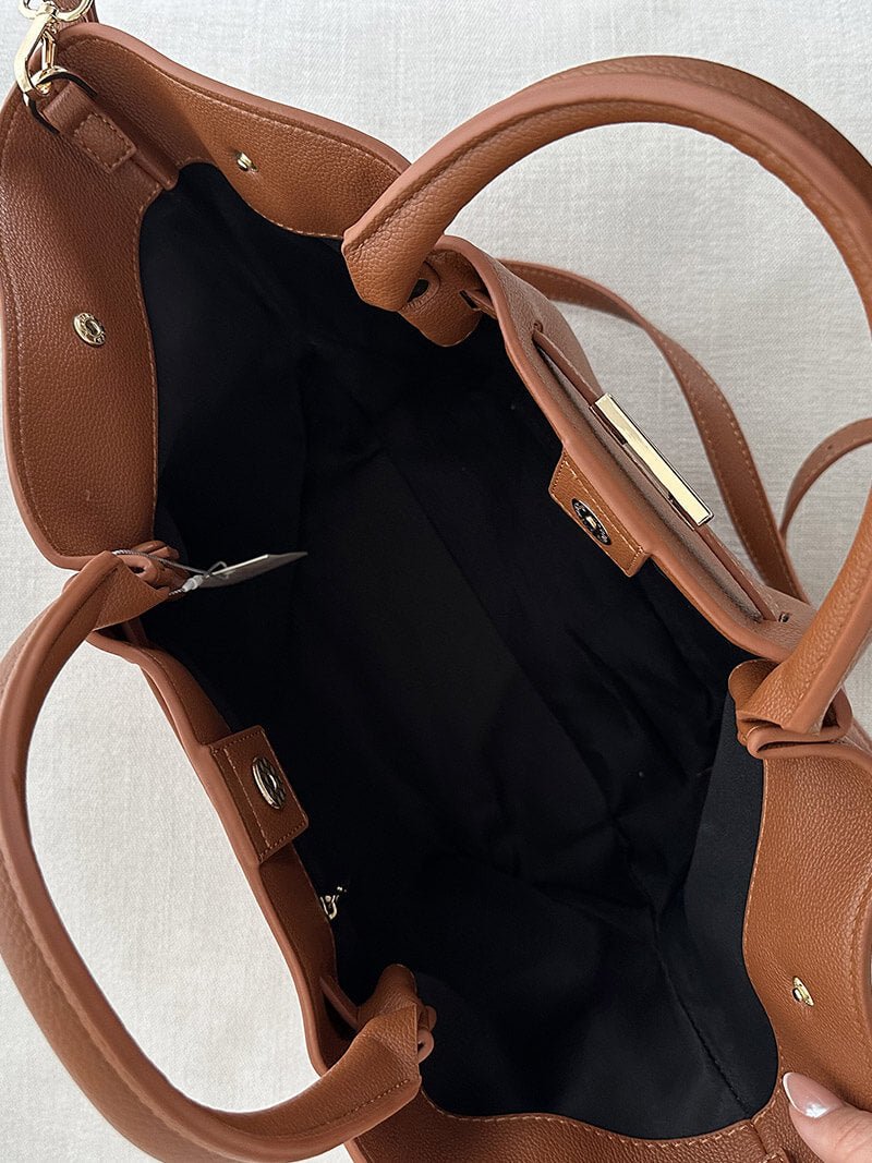 Seame - Melanie Faux Leather Bag Black