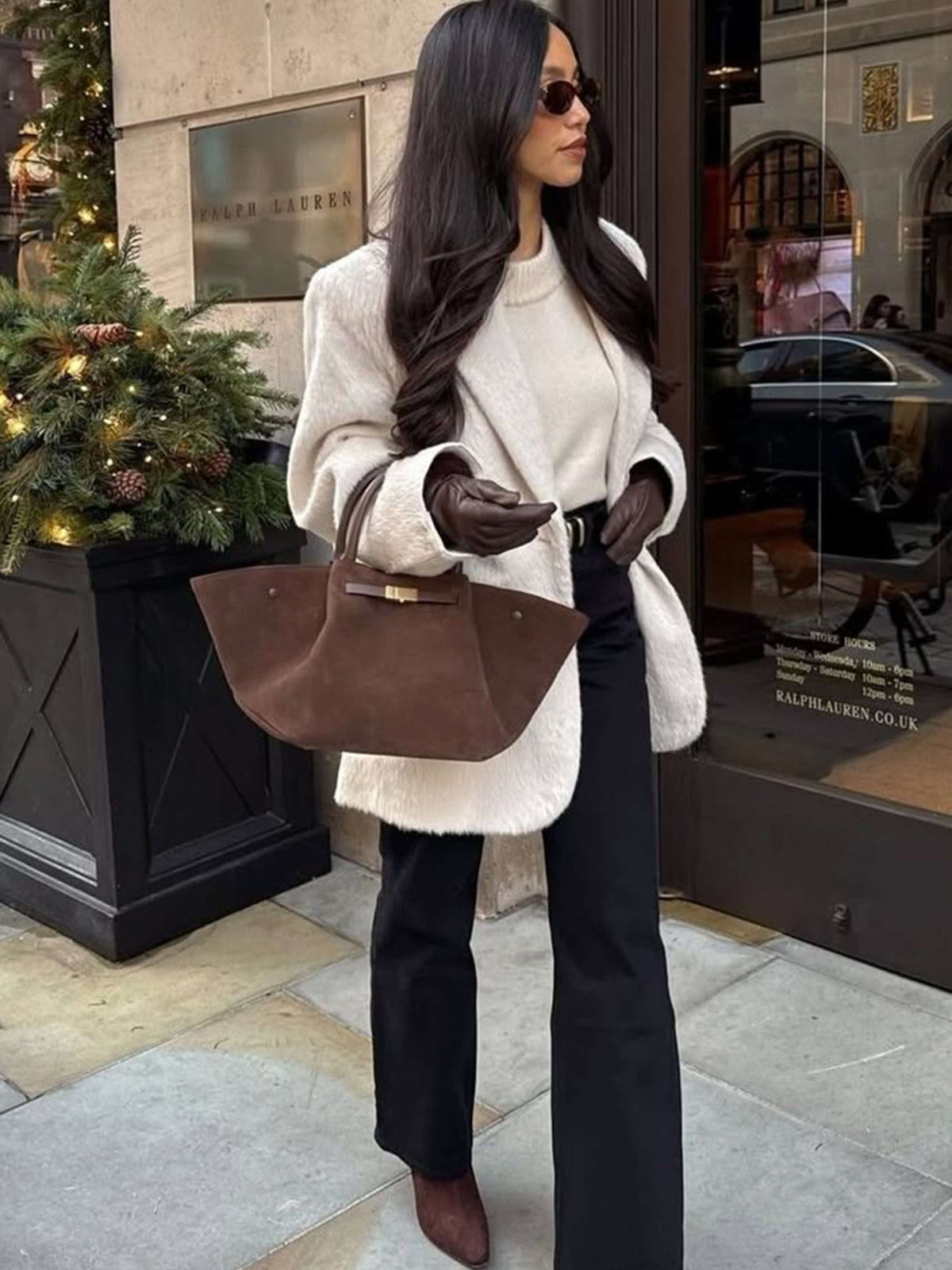 Seame - Melanie Faux Suede Bag Light Brown