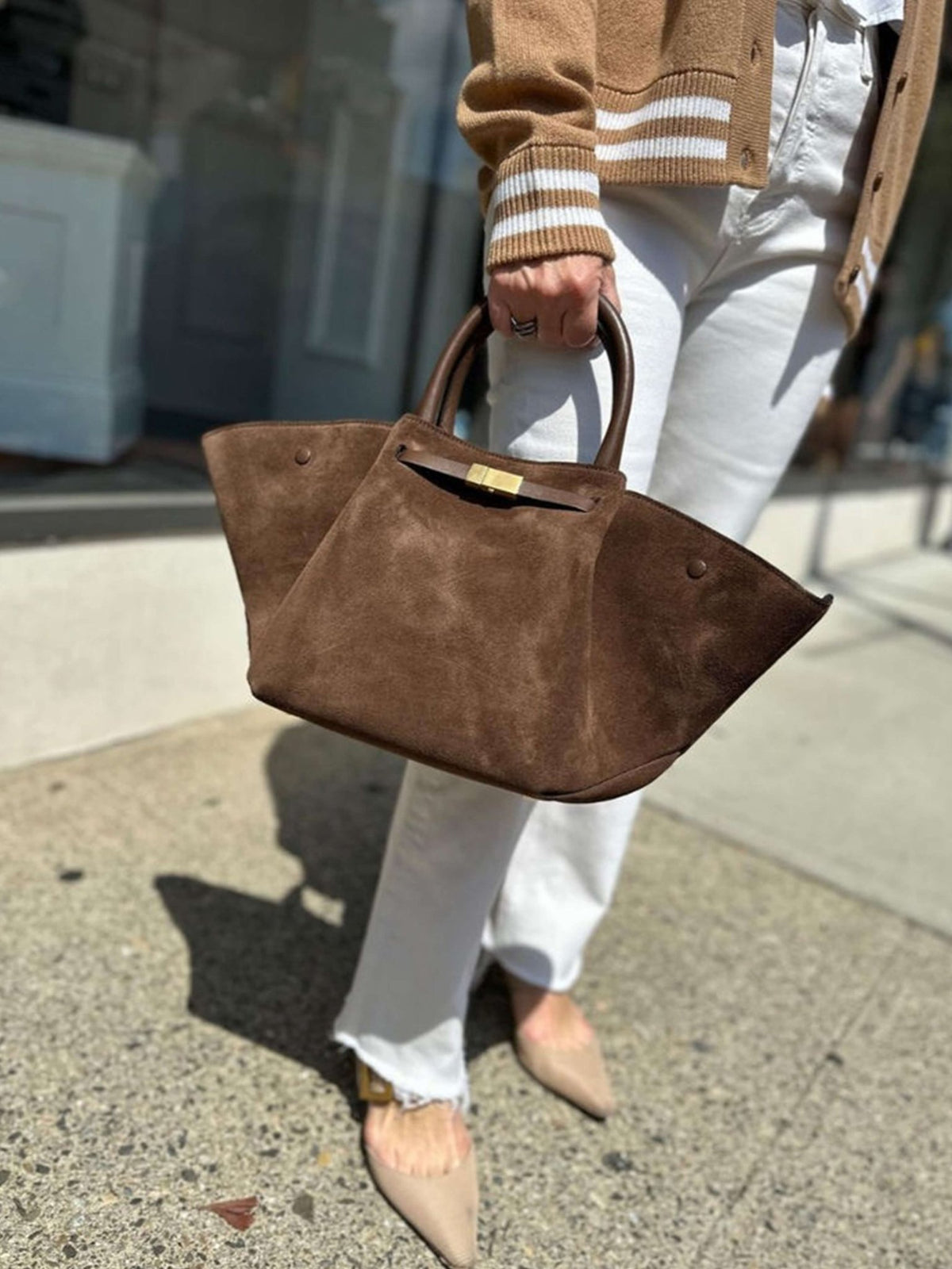 Seame - Melanie Faux Suede Bag Light Brown