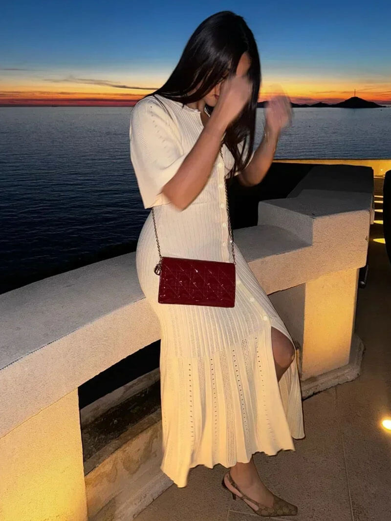 Seame - Paola midi dress Creme S