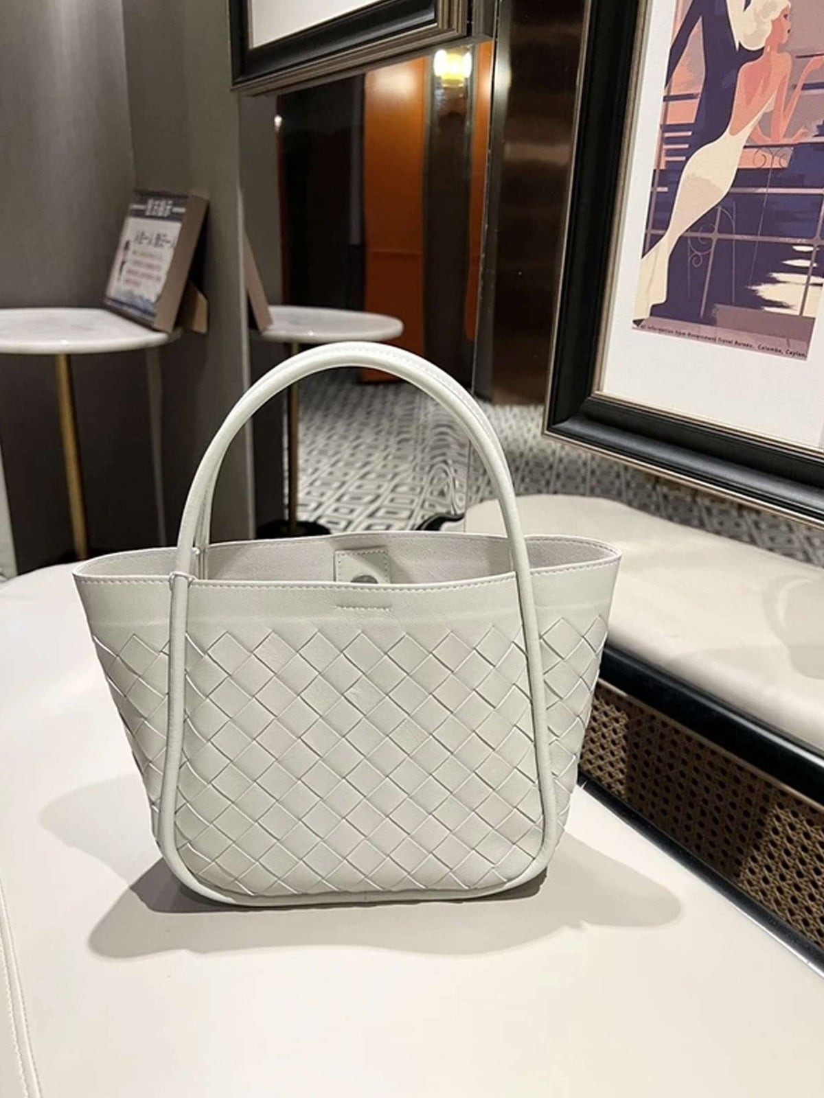 Seame - Rizelle Faux Leather Tote Bag Black Regular