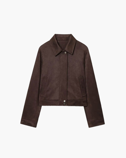 SEAME - Adeline Slim Short Jacket Brown L