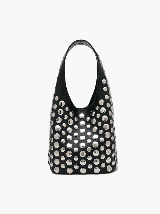 SEAME - Alva Studded Bucket Bag Black Regular