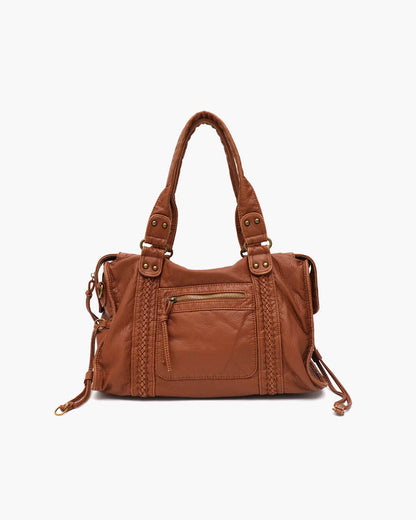 SEAME - Arabell Black Shoulder Bag for Women in High - Quality Vegan Leather, Stylish & Versatile Brown