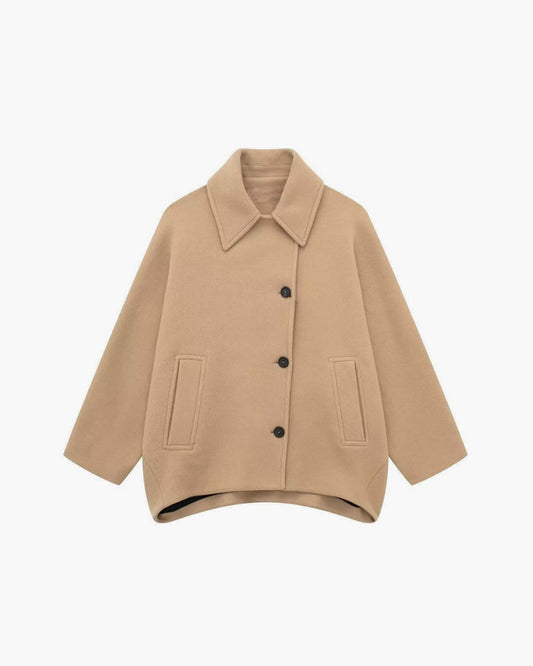 SEAME - Cece Collared Trench Coat Beige XS