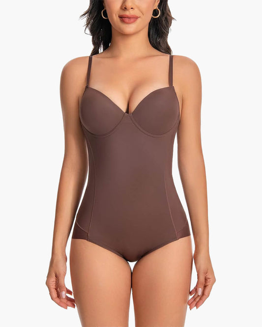 SEAME - Isla Cup Shapewear Bodysuit Brown S