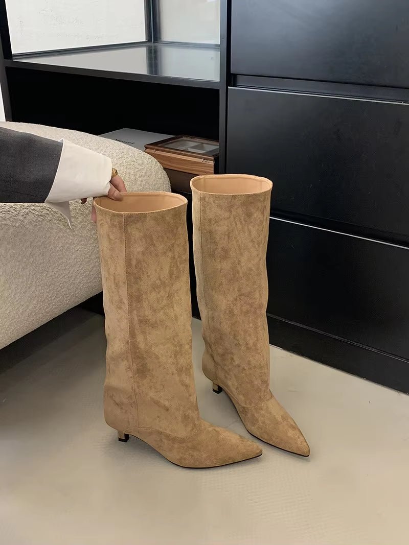 SEAME - Madison Knee High Boots Beige 37