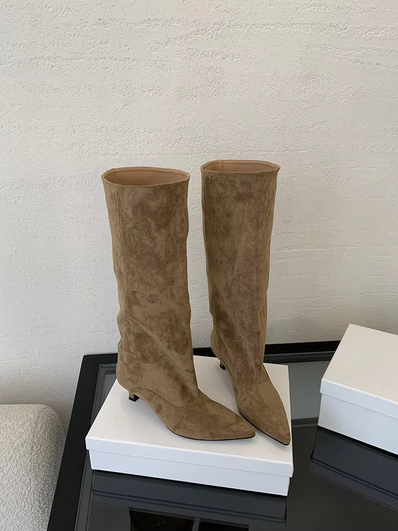SEAME - Madison Knee High Boots Beige 37